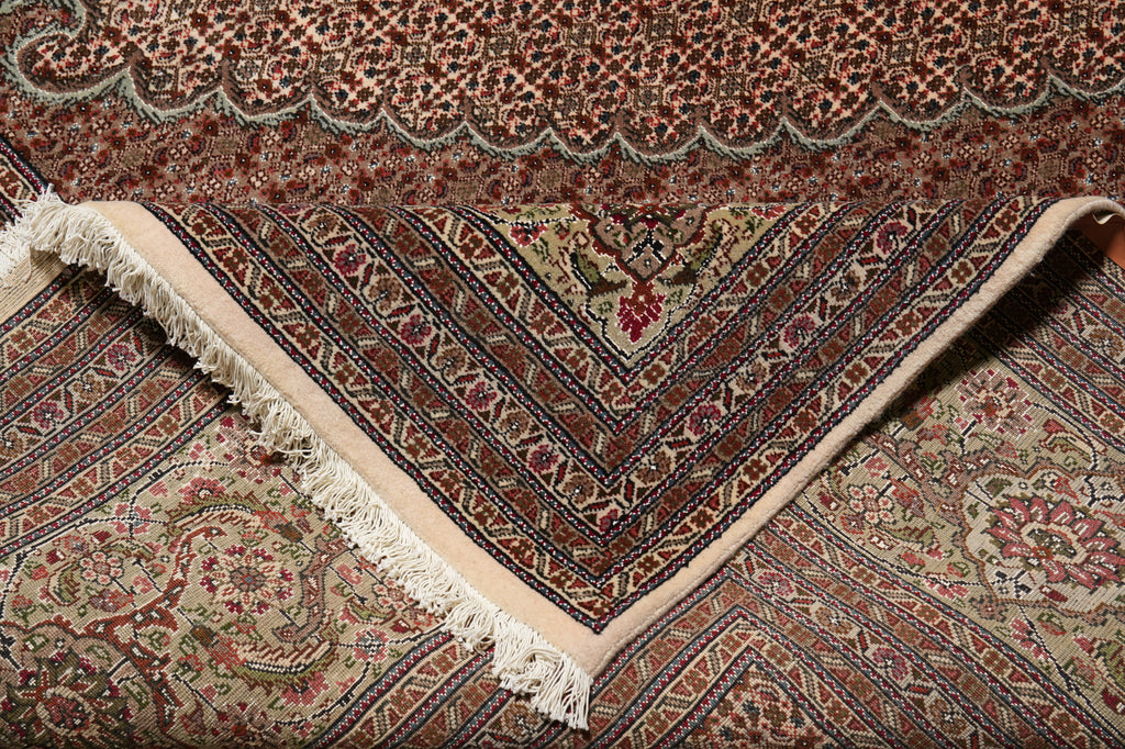 11.4 x 16.3 Authentic Persian Tabriz Mahi Rug Copper Color #PIX-777