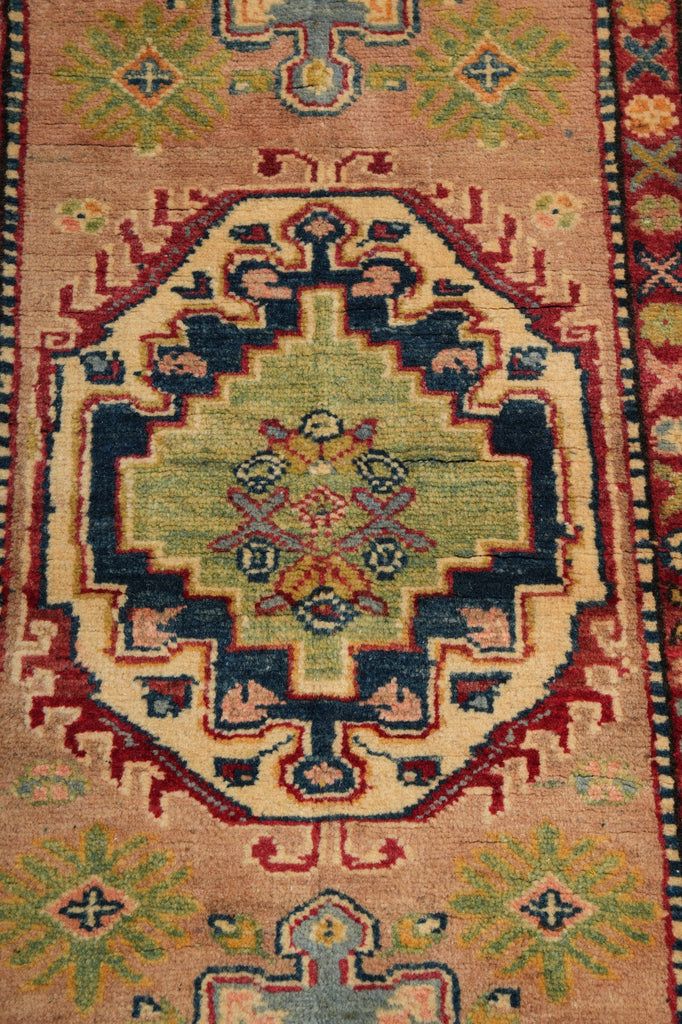 7.6 Short Runner Afghan Handmade Rug #F-3273