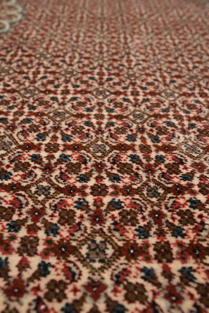 11.4 x 16.3 Authentic Persian Tabriz Mahi Rug Copper Color #PIX-777