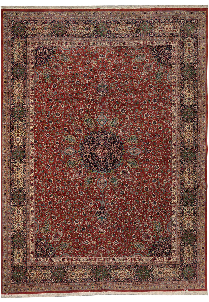 11.6 x 16 Authentic Persian Sheikh Safi Tabriz Rug High End Quality 400 Kpsi Wool and Silk