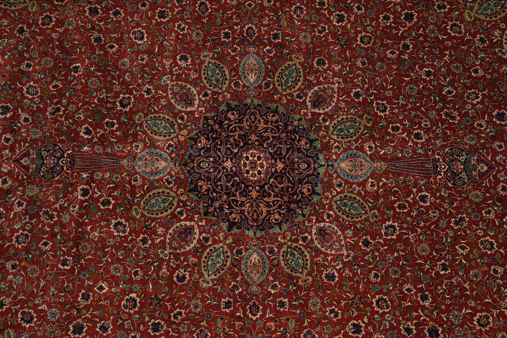 11.6 x 16 Authentic Persian Sheikh Safi Tabriz Rug High End Quality 400 Kpsi Wool and Silk #PIX-15345