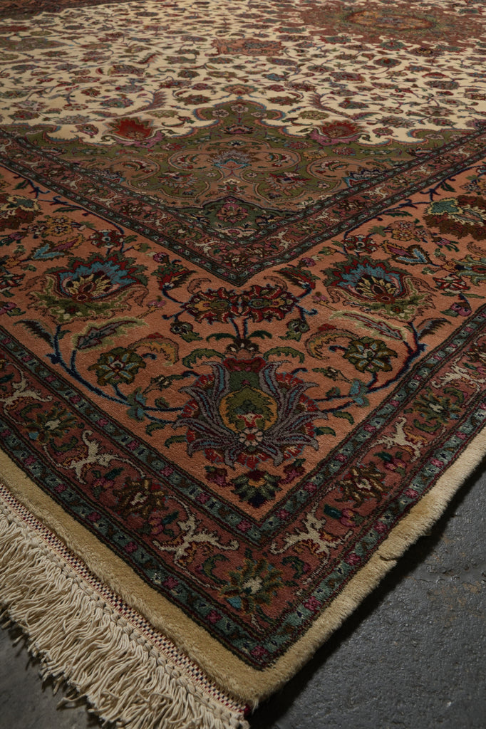 11 x 19 Authentic Fine Persian Tabriz Rug 400 KPSI Pre Revolution Large Quality #16248