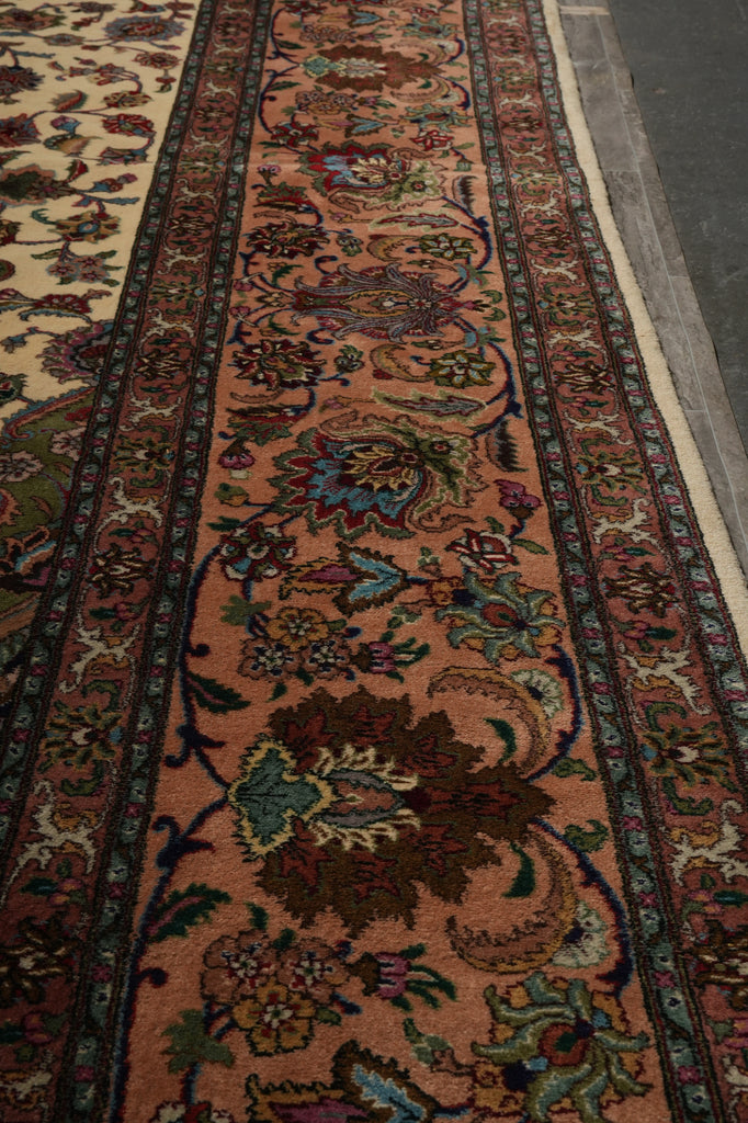 11 x 19 Authentic Fine Persian Tabriz Rug 400 KPSI Pre Revolution Large Quality #16248
