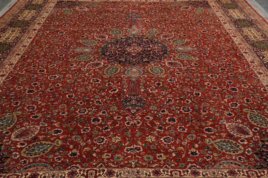 11.6 x 16 Authentic Persian Sheikh Safi Tabriz Rug High End Quality 400 Kpsi Wool and Silk #PIX-15345