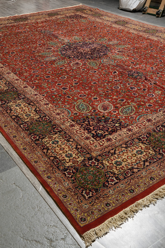 11.6 x 16 Authentic Persian Sheikh Safi Tabriz Rug High End Quality 400 Kpsi Wool and Silk #PIX-15345