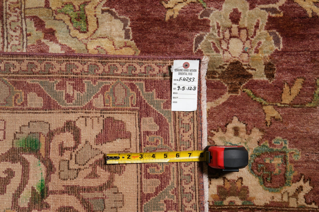 9.5 x 12.8 Quality Oushak Rug Fine Ghazni Wool Rust Crown #F-4253