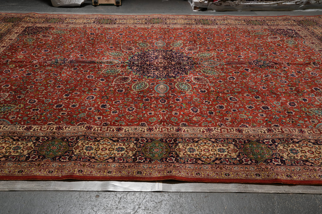 11.6 x 16 Authentic Persian Sheikh Safi Tabriz Rug High End Quality 400 Kpsi Wool and Silk
