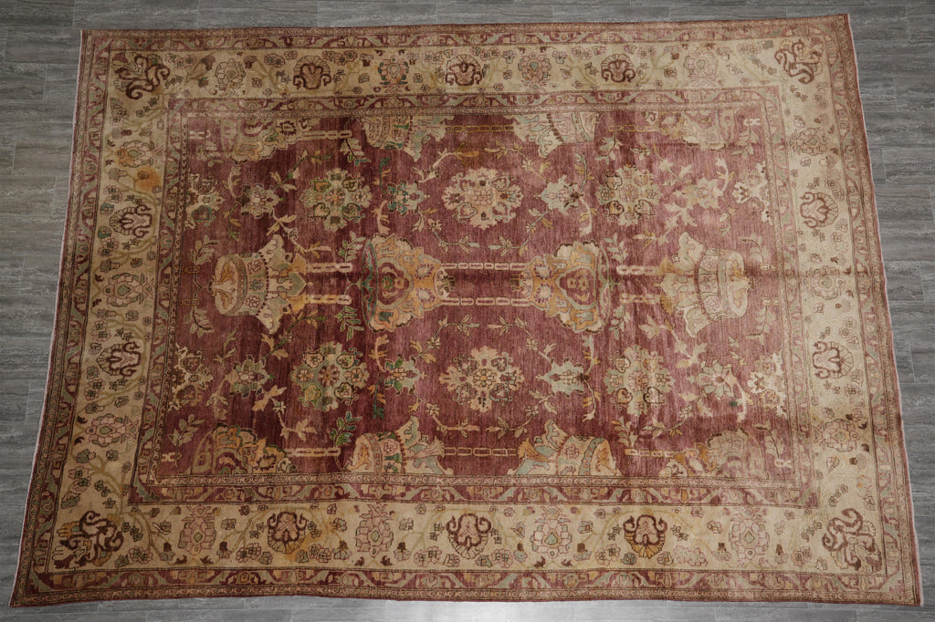 9.5 x 12.8 Quality Oushak Rug Fine Ghazni Wool Rust Crown #F-4253