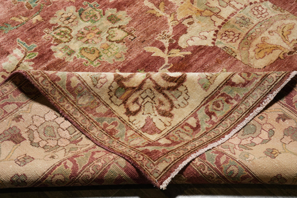 9.5 x 12.8 Quality Oushak Rug Fine Ghazni Wool Rust Crown #F-4253