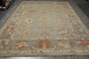 Load image into Gallery viewer, 10 x 13.6 Beautiful Quality Natural Wool Oushak Rug Neutrals Light Green #PK-282
