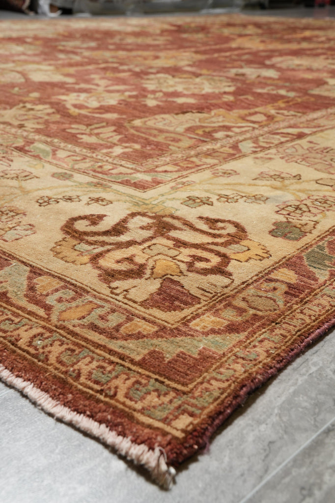 9.5 x 12.8 Quality Oushak Rug Fine Ghazni Wool Rust Crown #F-4253