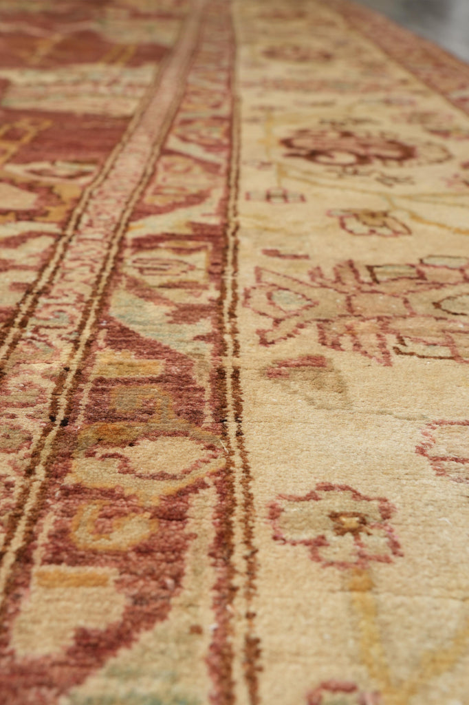 9.5 x 12.8 Quality Oushak Rug Fine Ghazni Wool Rust Crown #F-4253