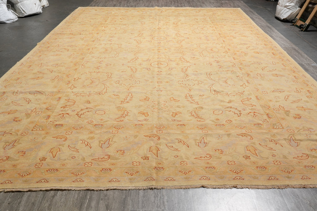12 x 17.9 Beige Gold Chobi Peshawar Rug Sale #B-701566