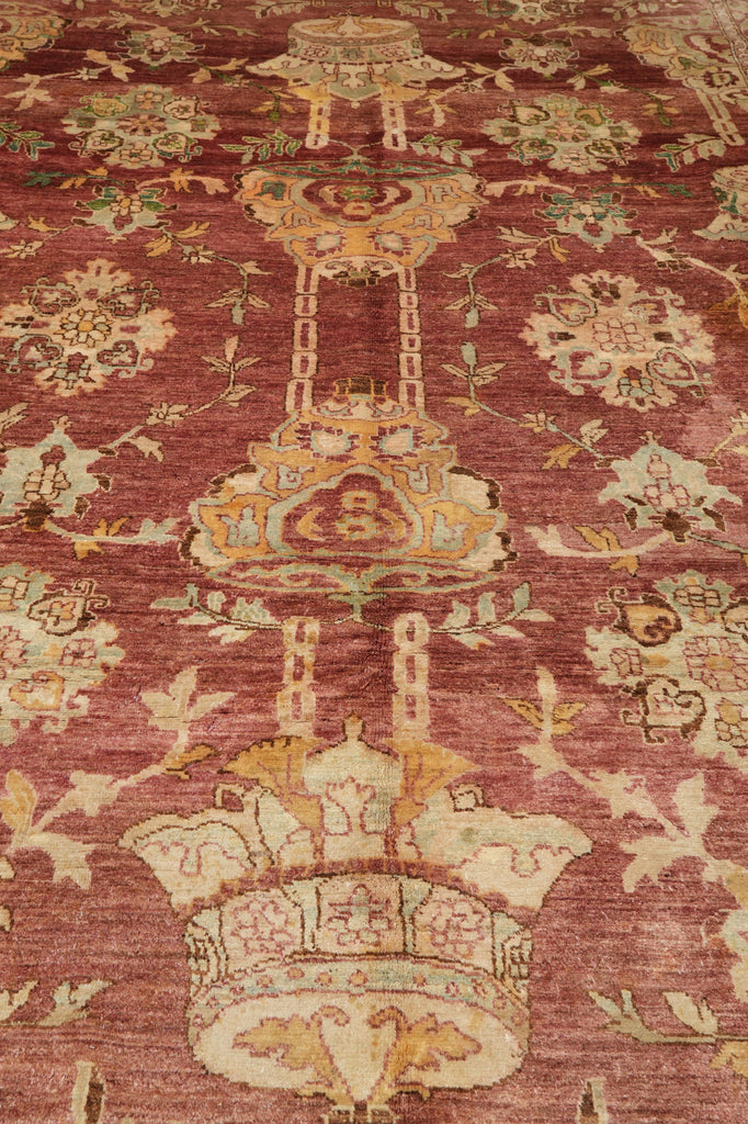 9.5 x 12.8 Quality Oushak Rug Fine Ghazni Wool Rust Crown #F-4253