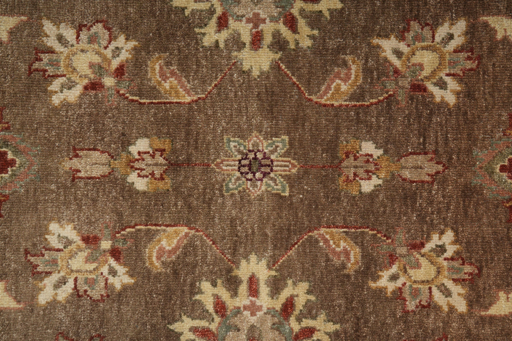 6 x 9  New Hand-Knotted India Wool Rug Brown Rust #B-73646