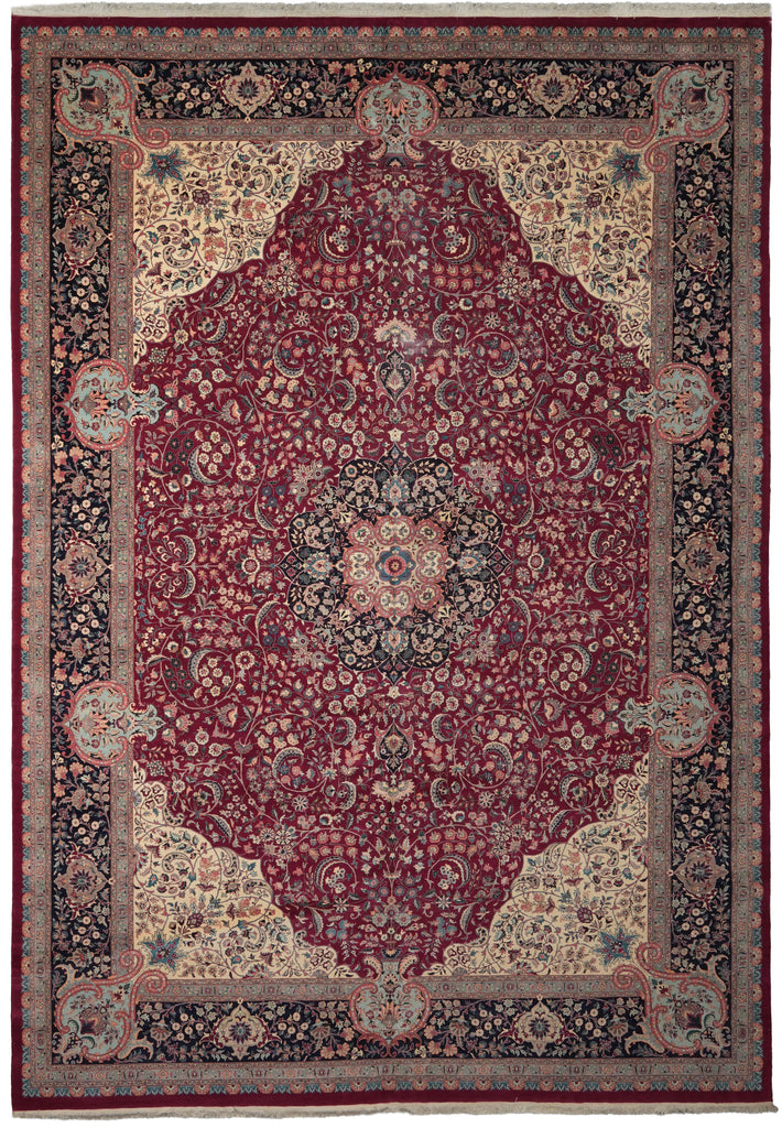12 x 18 Finer Weave Handmade Kashan Rug #PIX-17089