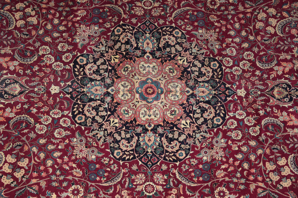12 x 18 Finer Weave Handmade Kashan Rug #PIX-17089