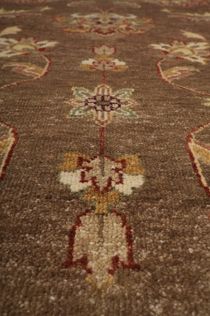 6 x 9  New Hand-Knotted India Wool Rug Brown Rust #B-73646