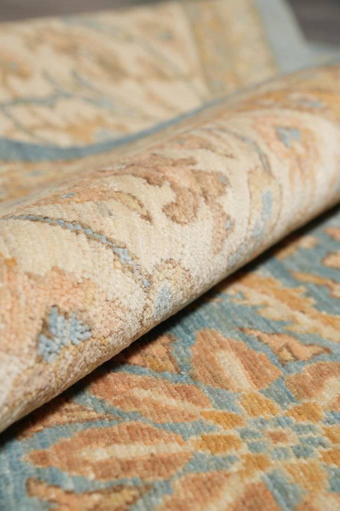 9.1 x 11.6 Aqua Blue Zigler Chobi Handmade Peshawar Carpet #F-4254