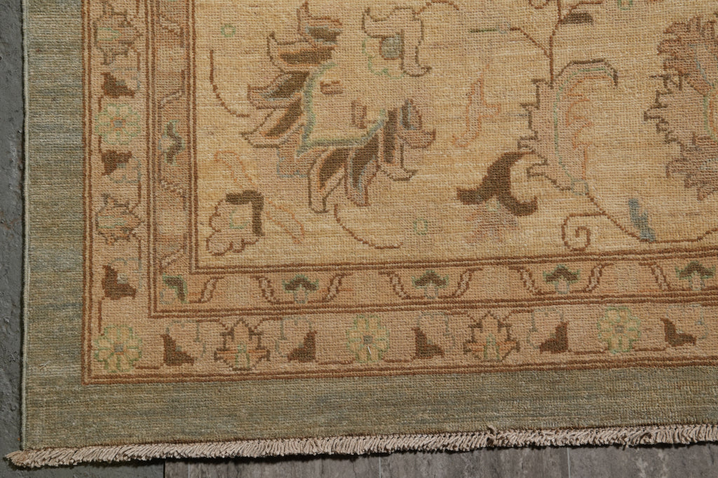 12 x 17.9 Light Blue Chobi Peshawar Quality Rug #B-77491