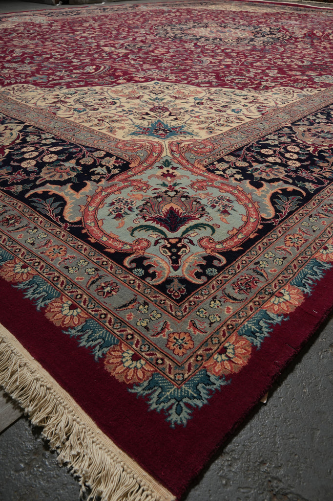 12 x 18 Finer Weave Handmade Kashan Rug #PIX-17089