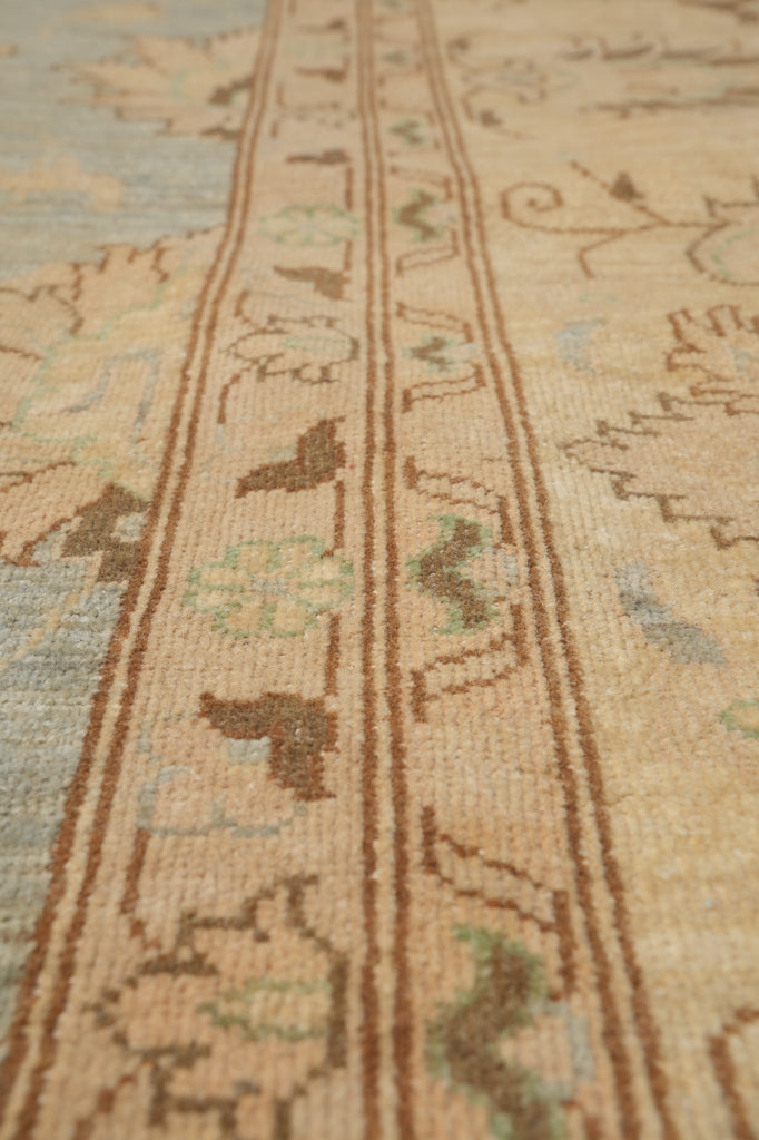 12 x 17.9 Light Blue Chobi Peshawar Quality Rug #B-77491