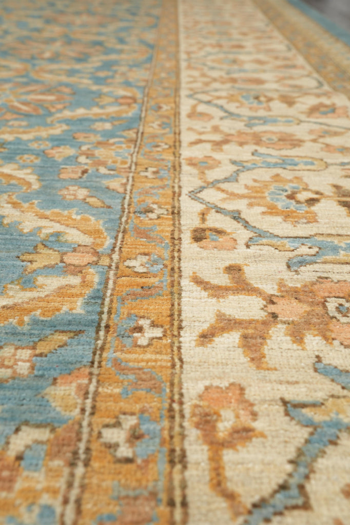 9.1 x 11.6 Aqua Blue Zigler Chobi Handmade Peshawar Carpet #F-4254