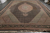 Load image into Gallery viewer, 12.5 x 19 Hand-Knotted Quality Wool and Silk Tabriz Mahi Rug Black #B-78935