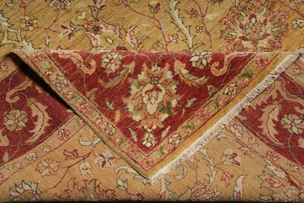 6 x 9 New Zigler Chobi Peshawar Rug Gold Rust Imported Pakistan #B-73621