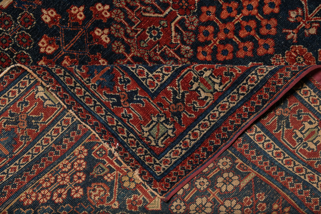 4.3 x 6.9 Authnetic Antique Persian Keshan Debir Rug 1930's Iran #F-4513