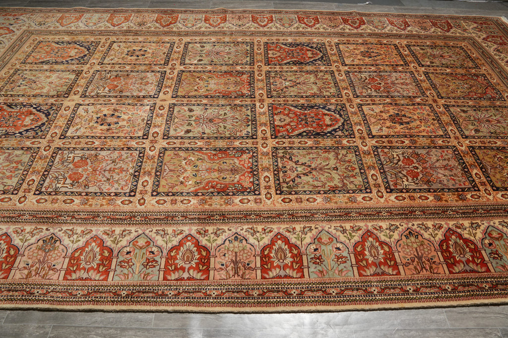 9.8 x 16 Authentic Persian Wool Tabriz Garden Rug #B-80571