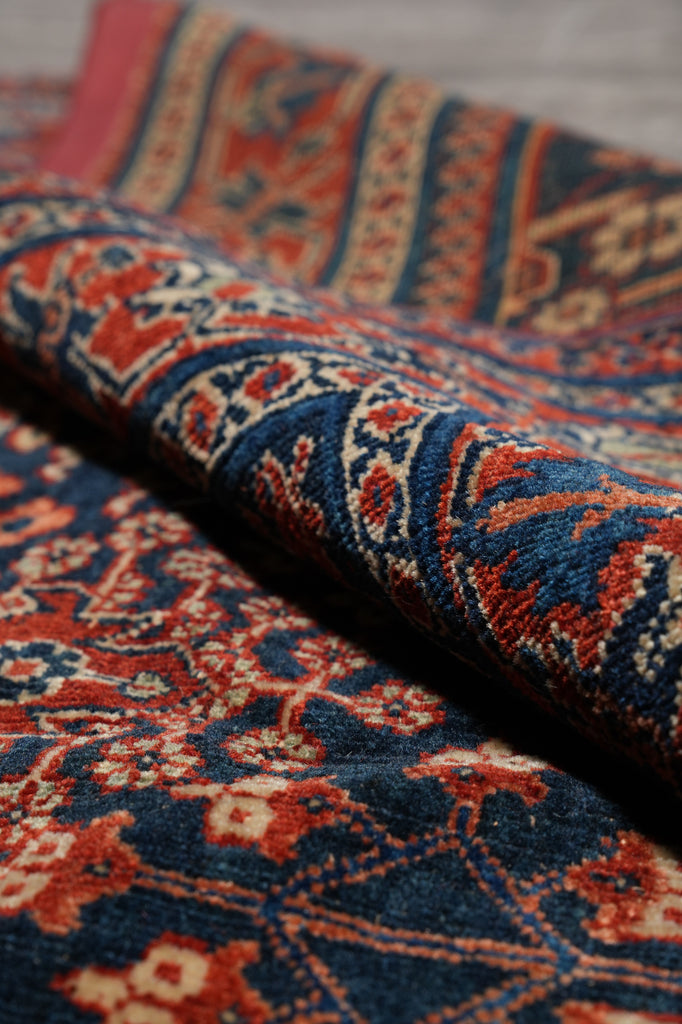 4.3 x 6.9 Authnetic Antique Persian Keshan Debir Rug 1930's Iran #F-4513