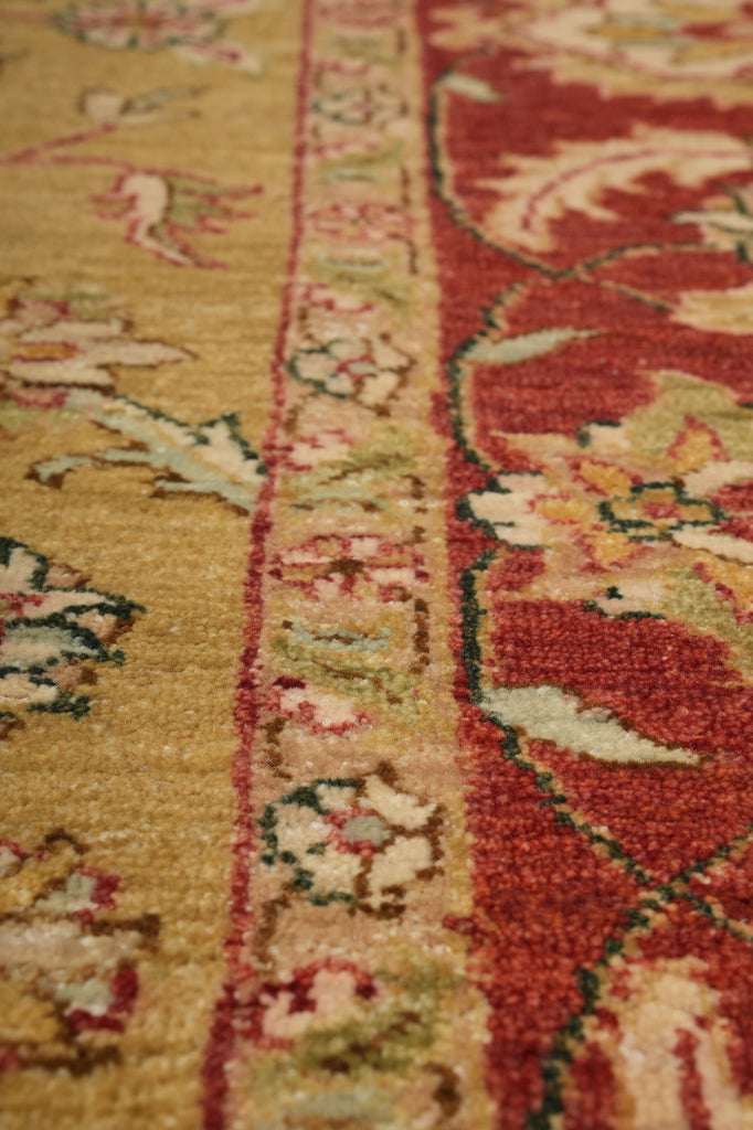 6 x 9 New Zigler Chobi Peshawar Rug Gold Rust Imported Pakistan #B-73621