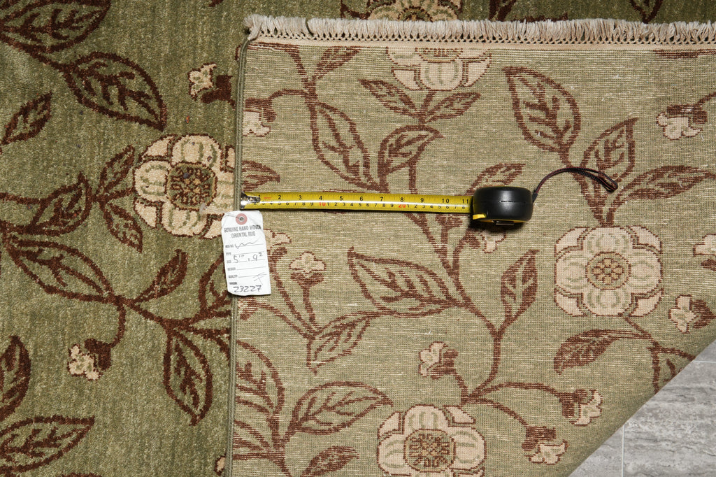 6 x 9 Hand-Knotted Contemporary Transitional Wool Rug Green #PIX-23227