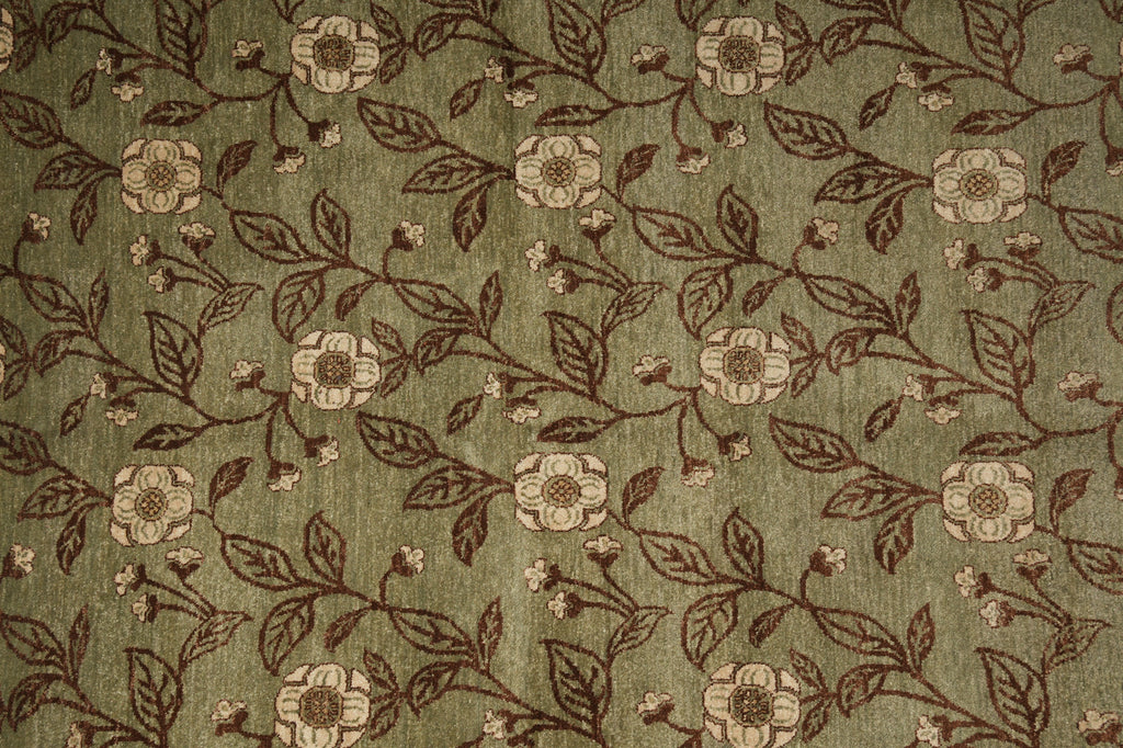 6 x 9 Hand-Knotted Contemporary Transitional Wool Rug Green #PIX-23227