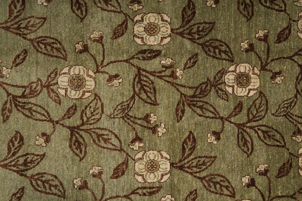 6 x 9 Hand-Knotted Contemporary Transitional Wool Rug Green #PIX-23227
