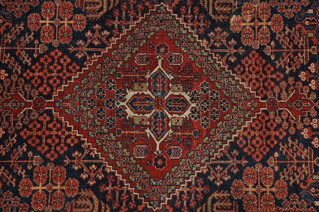 4.3 x 6.9 Authnetic Antique Persian Keshan Debir Rug 1930's Iran #F-4513