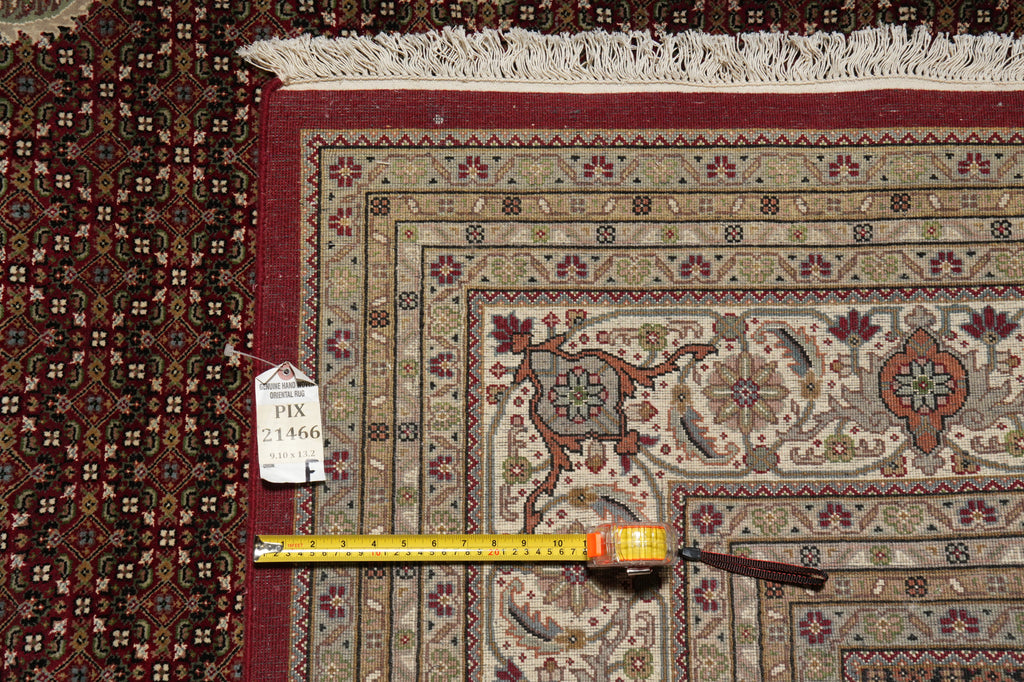 10 x 13 Fine Handmade Mahi Tabriz Wool & Silk Rug 21466