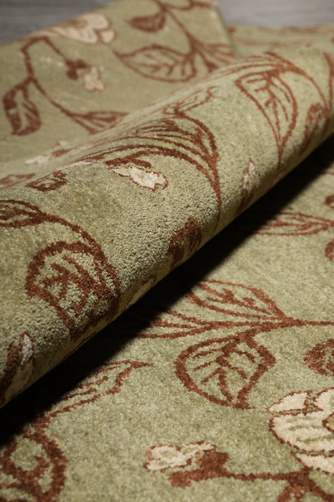 6 x 9 Hand-Knotted Contemporary Transitional Wool Rug Green #PIX-23227