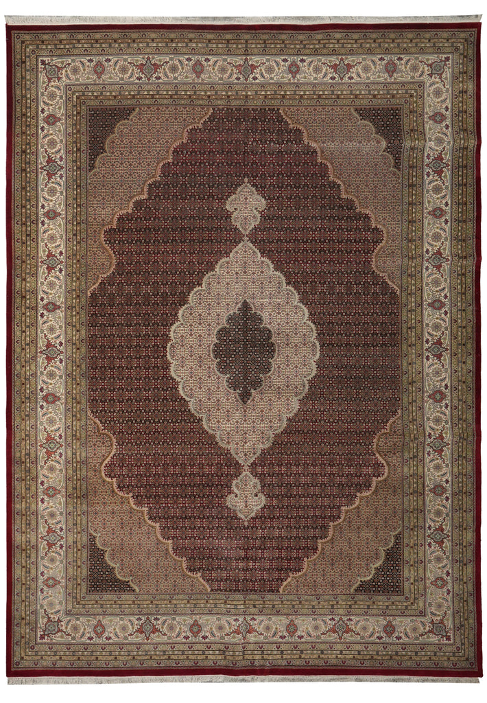 10 x 13 Fine Handmade Mahi Tabriz Wool & Silk Rug 21466