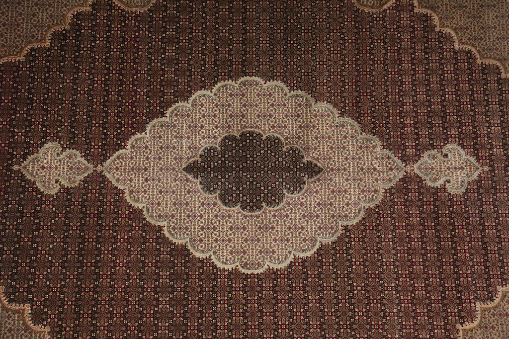 10 x 13 Fine Handmade Mahi Tabriz Wool & Silk Rug 21466