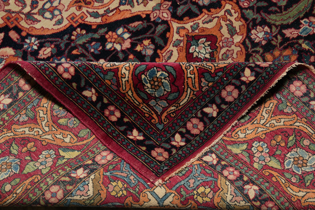 4.8 x 7 Authentic Antique Persian Esfahan Rug 1930's #F-4514
