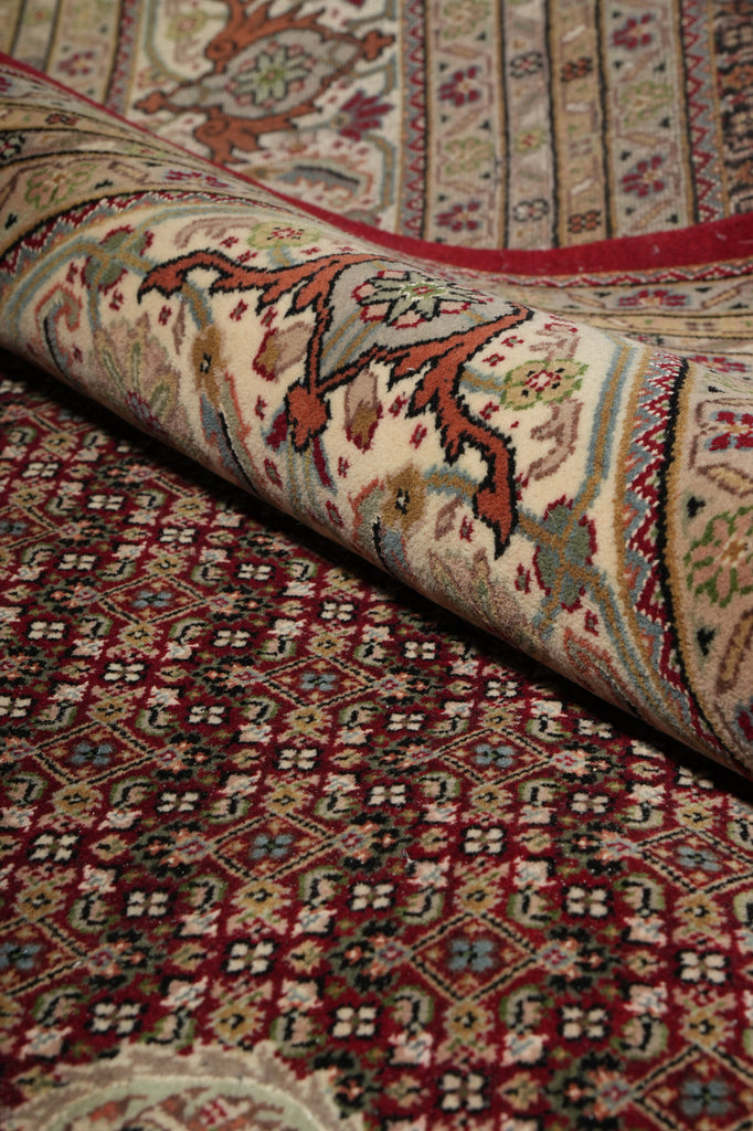 10 x 13 Fine Handmade Mahi Tabriz Wool & Silk Rug 21466