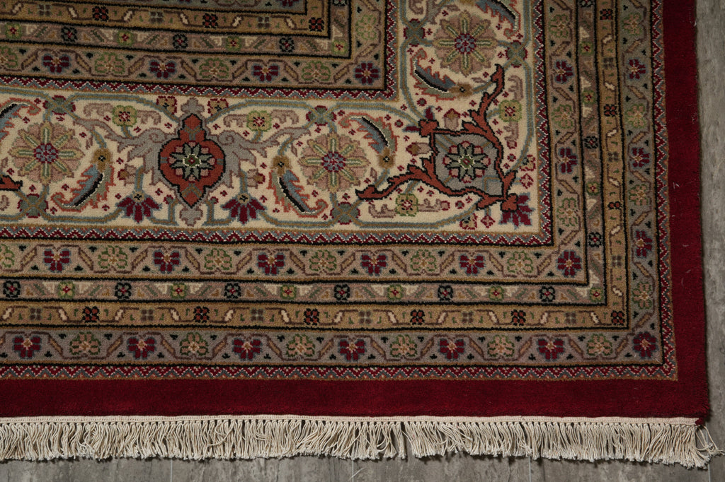 10 x 13 Fine Handmade Mahi Tabriz Wool & Silk Rug 21466