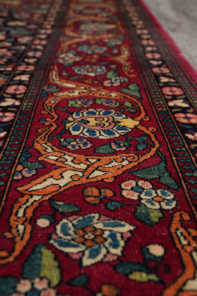 4.8 x 7 Authentic Antique Persian Esfahan Rug 1930's #F-4514