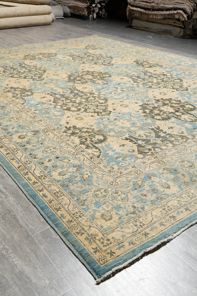 9 x 12.1 Quality Natural Wool Zigler Chobi Peshawar Rug #F-4257