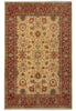 Load image into Gallery viewer, Decorative rug with intricate patterns in red, beige, and green on a plain background