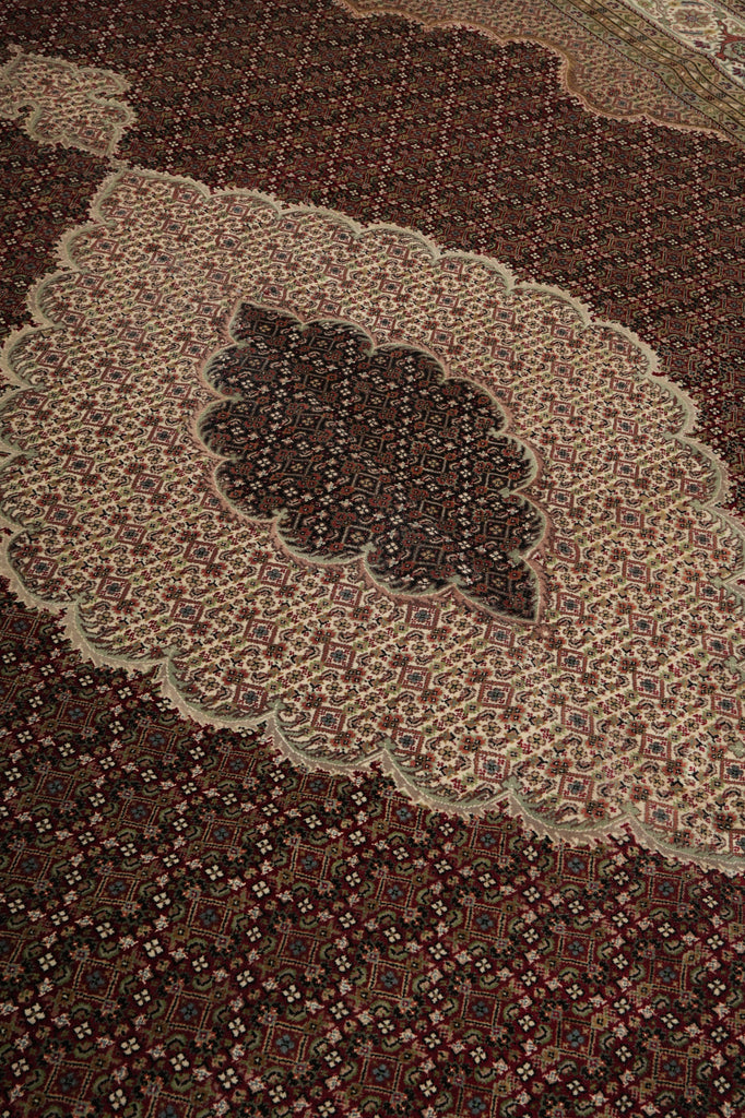 10 x 13 Fine Handmade Mahi Tabriz Wool & Silk Rug 21466