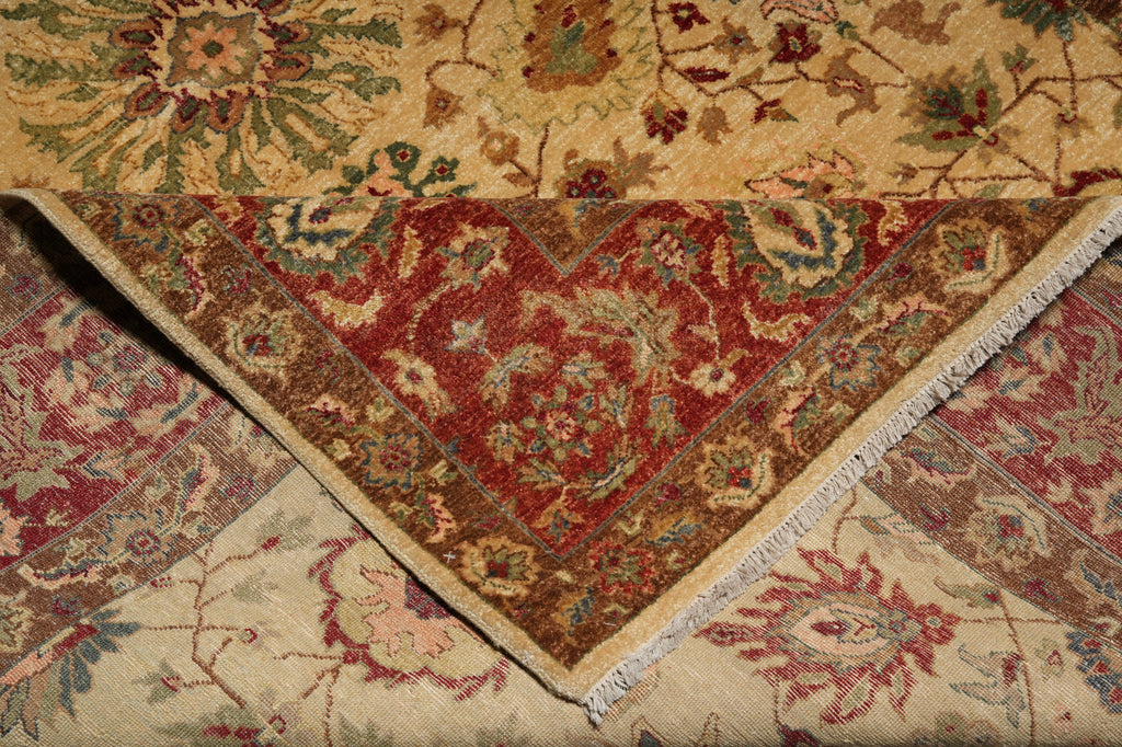 6 x 9 New Zigler Agra Hand-Knotted Rug Nautral Wool Light Beige Gold #PIX-15593