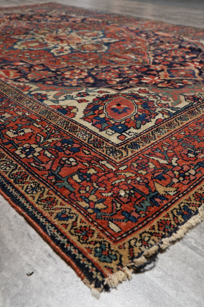 3.6 x 5 Antique Persian Sarouk Feraghan Rug 1930's #F-4512